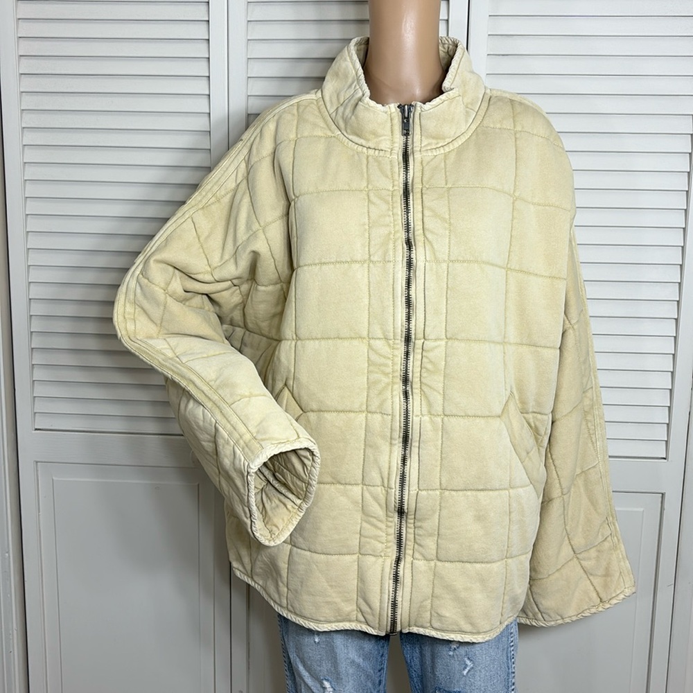 Free People Cream Quilted Puffer Jacket - Picture 7 of 15